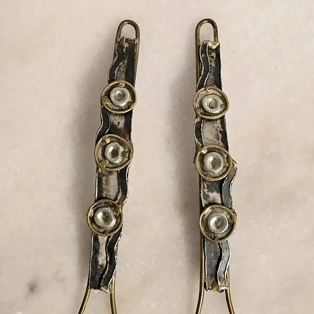 Decorative Wall Hanging Fork and Spoon Custom Mixed Metal Pair Salad Cutlery